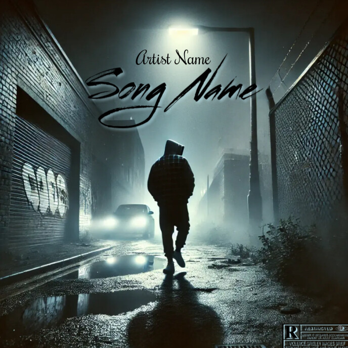 A Dark Urban Alleyway With A Moody And Intense Vibe Album Cover Albumcover template