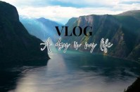 A Day In My Life Travel Vlog Youtube Thumbnai Label template