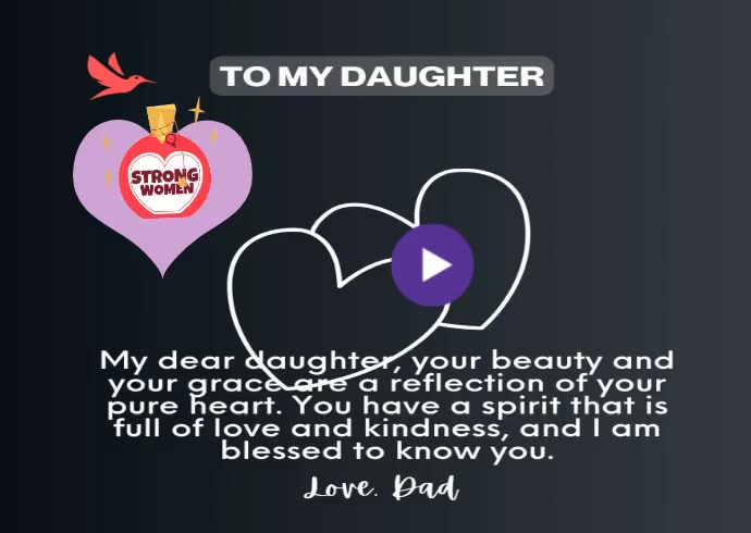 A Father's Love: Celebrate Your Daughter Postcard template