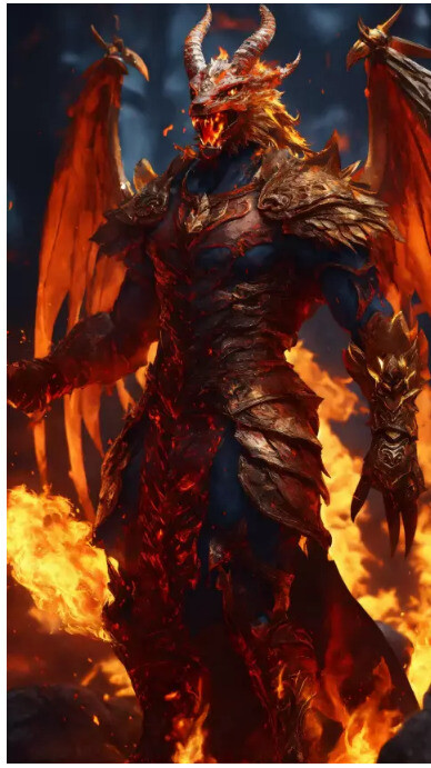 A fire mythical creature, 8k, Unity. Template | PosterMyWall