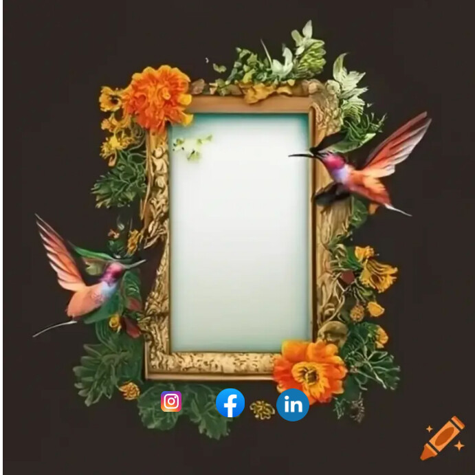 Frame Pattern Post Pinterest A frame Template | PosterMyWall