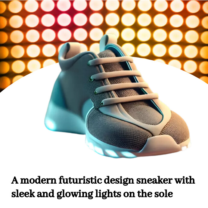 A futuristic concept illustration of a 'Smart Shoe' with a transparent sole showing integrated glowing sensors and a holograp