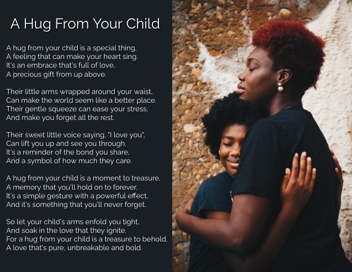 A HUG FROM CHILD Flyer (US Letter) template