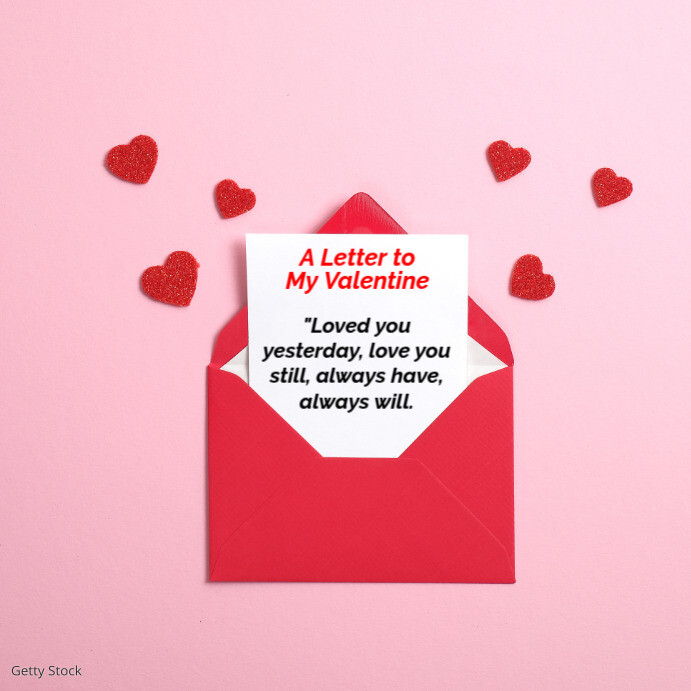 A LETTER TO MY VALENTINE Template | PosterMyWall