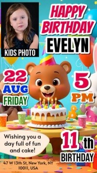 A Magical Day Filled with Laughter, Balloons, and Birthday Fun Instagram Story template