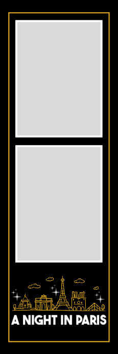 A Night In Paris 2x6 Photo Frame Template Banner 2' × 6'
