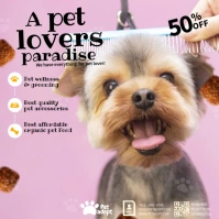 A Pet Lovers Paradise Cuadrado (1:1) template
