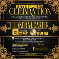 A Retirement Celebration With Elegance Instagram Post template