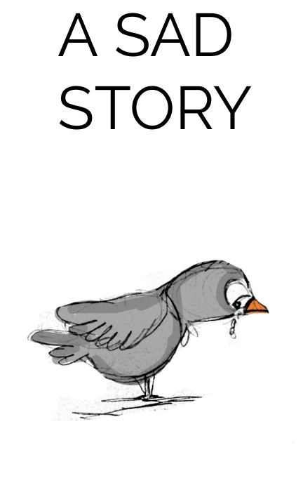 A sad story of a bird Kindle/Book Covers template