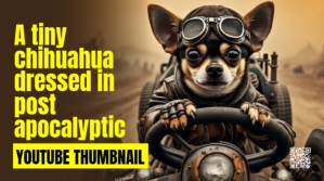 A tiny chihuahua dressed YouTube-miniature template