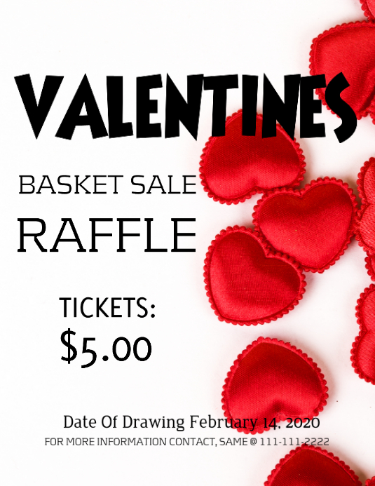 A Valentines Basket Raffle Template PosterMyWall