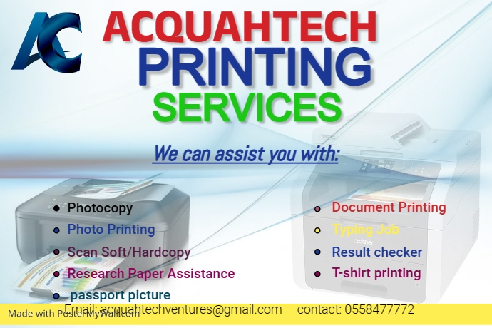 Printing Shop Poster template