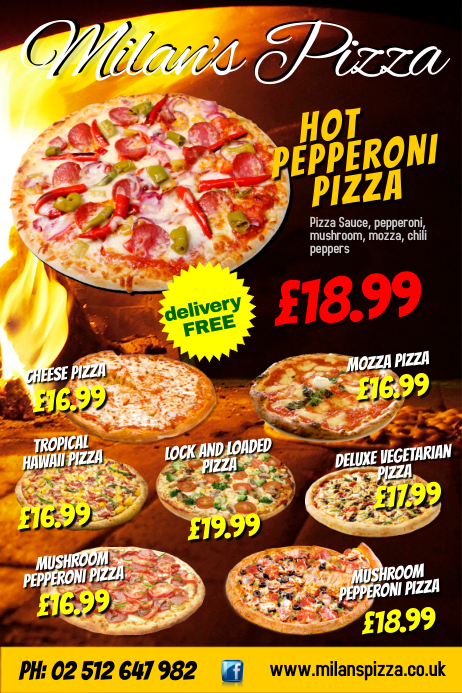 Milans Pizza Flyer Template Postermywall