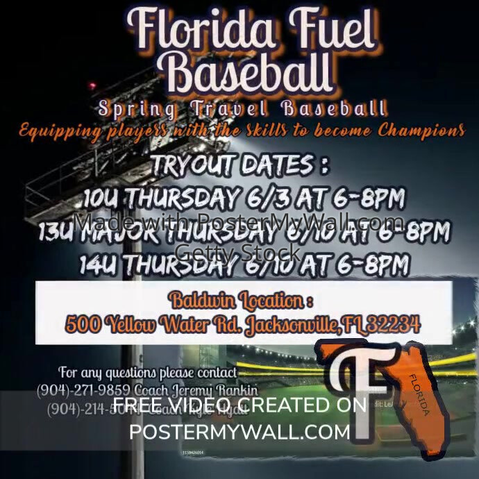 8u/9u Make up Tryout dates Instagram Post template