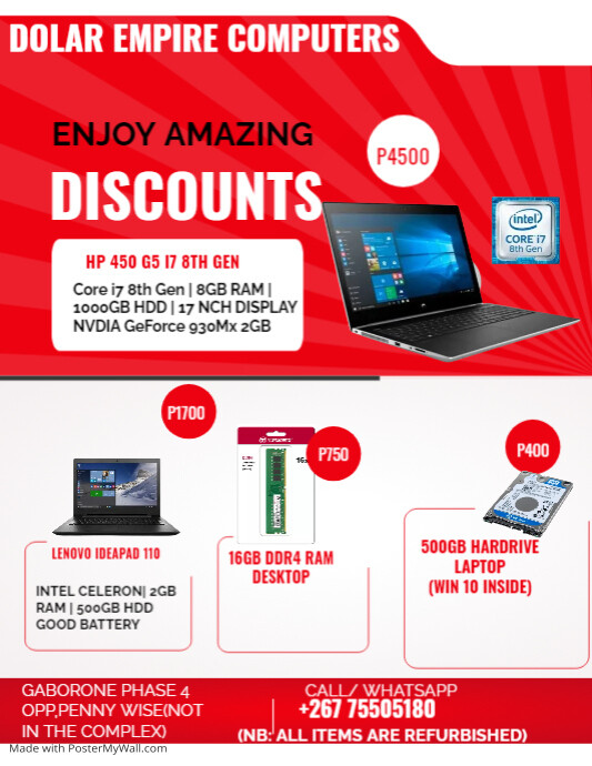 Laptop shop products flyer template | PosterMyWall