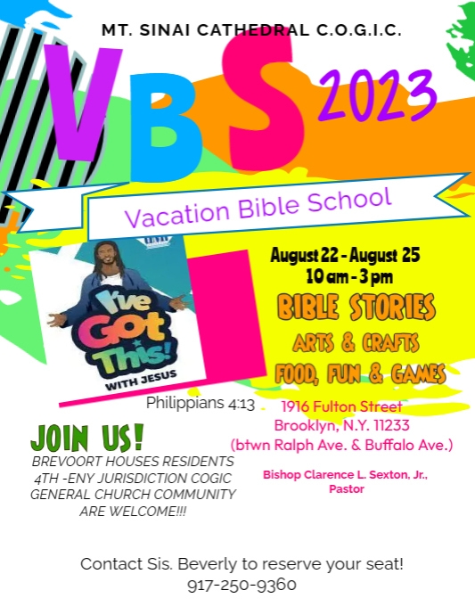 Vacation Bible School PosterMyWall