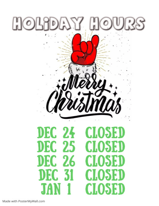 Christmas Festive Opening Hours Template PosterMyWall christmas-festive-opening-hours-template-postermywall