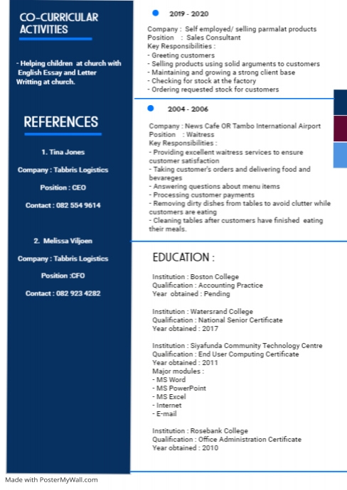 Copy of Copy of curriculum vitae resume design template | PosterMyWall