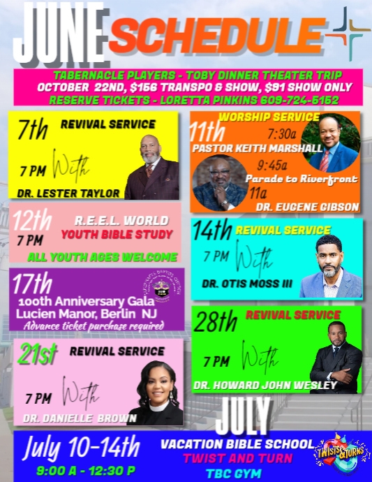 June Schedule PosterMyWall
