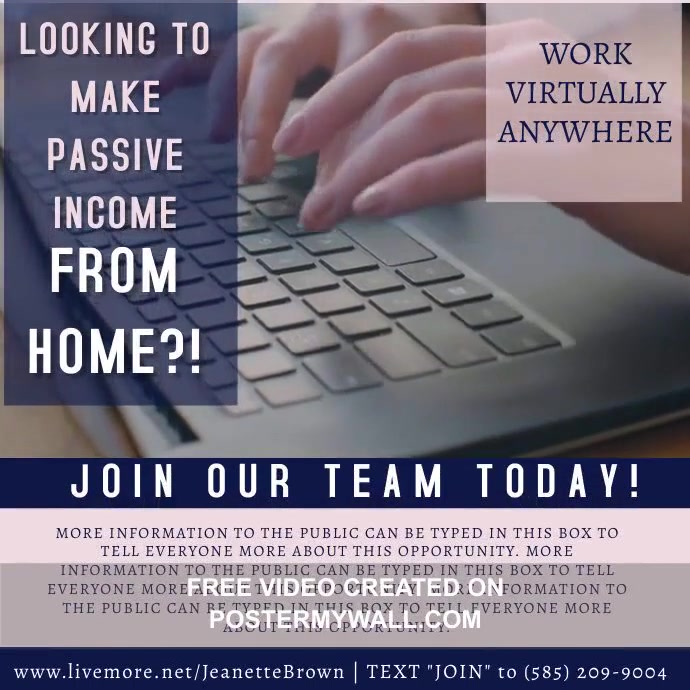 Work Online From Home Template | PosterMyWall