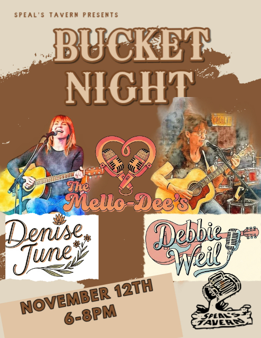 BUCKET NIGHT Every Wednesday at Speal's Tavern