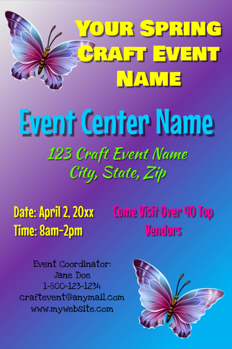 Spring Craft Event Template | PosterMyWall