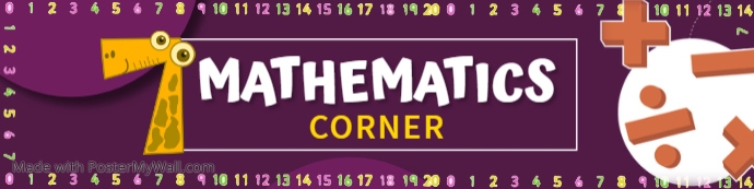 Mathematics Google Classroom Banner template