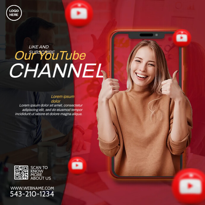 Youtube Profile Template | PosterMyWall