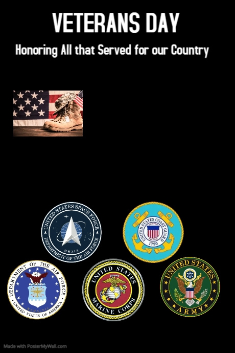 veterans day poster template