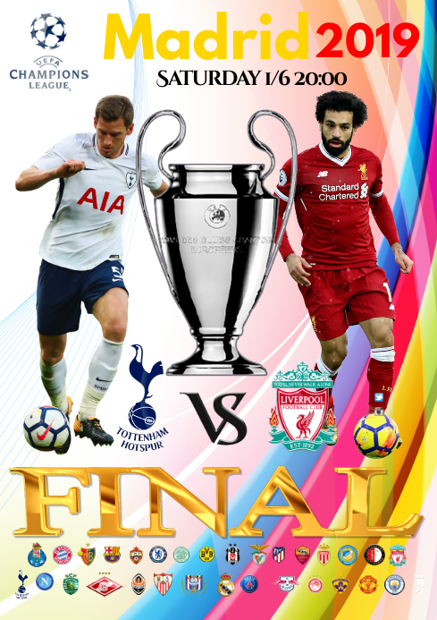 Champions League Final Poster Template Postermywall Champions League Final Poster Template Postermywall