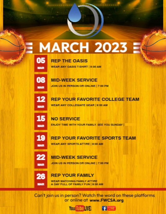 March Madness Match Schedule Template | PosterMyWall
