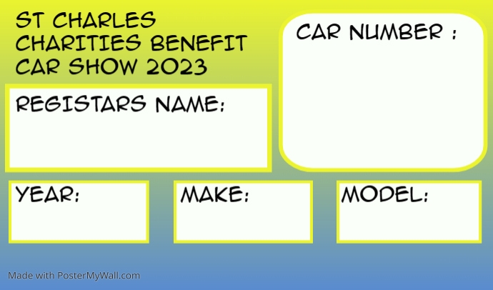 CAR SHOW TAG | PosterMyWall