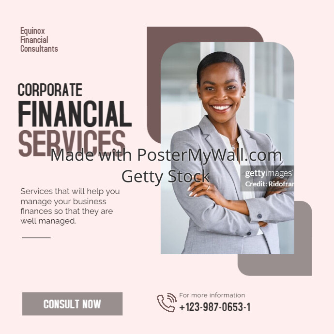 Minimalistic Pink Financial Service Post