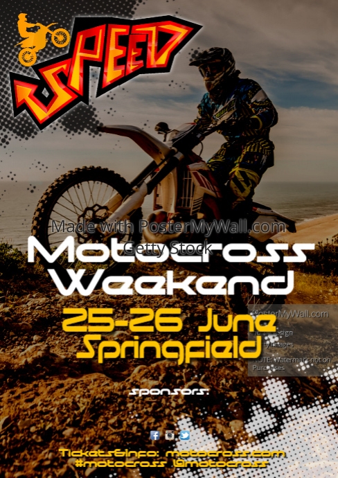 a3 motocross poster template postermywall