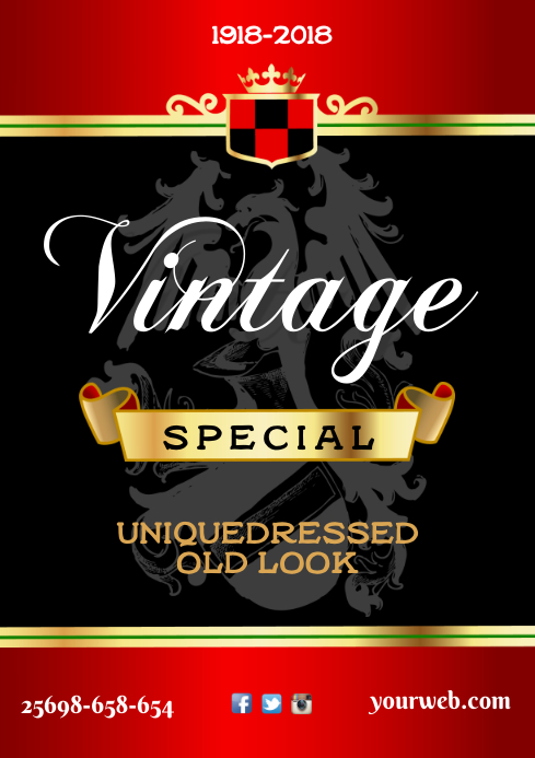 Copy Of A3 Vintage Poster Template Postermywall