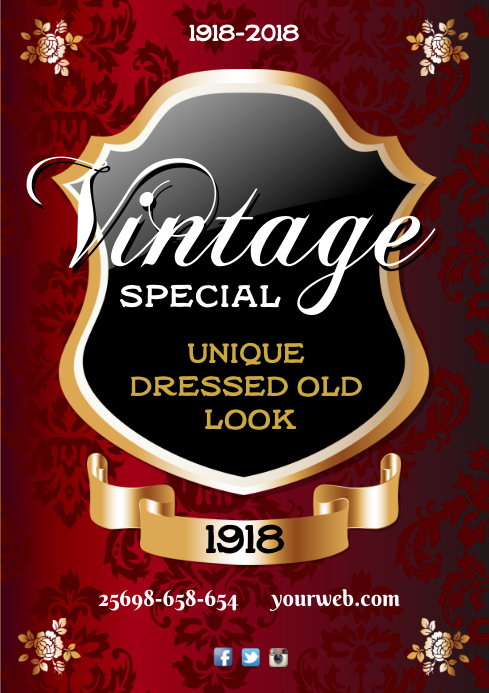 A3 Vintage Special Poster Template Postermywall