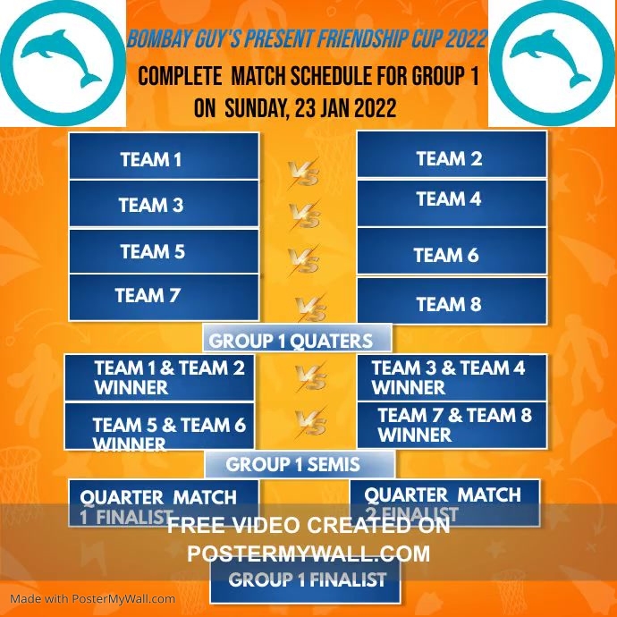 Copy of 2021 March Madness Match schedule &amp; dates | PosterMyWall