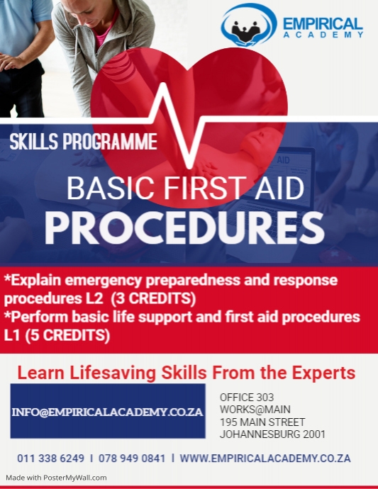 Copy of CPR & First Aid Training Center Flyer | PosterMyWall
