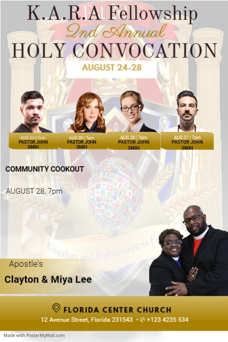 holy convocation Flyer Template | PosterMyWall