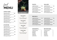a4 bifold menu template minimal template prin A3