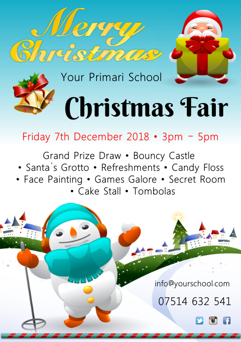 Weihnachtsmarkt Vorlagenbroschure Postermywall