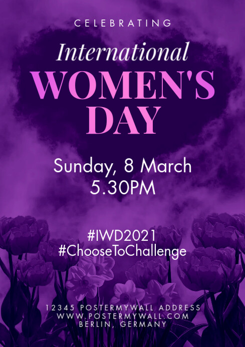 A4 International Women's Day Celebration template