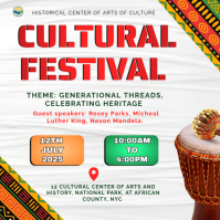 A4 printable event flyerposter Cultural Festival Flyer Template Heritage Event Poster Design African Сообщение Instagram