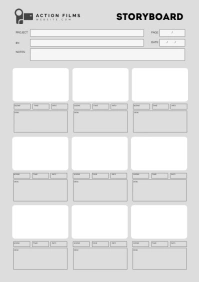 A4 printable storyboard template design