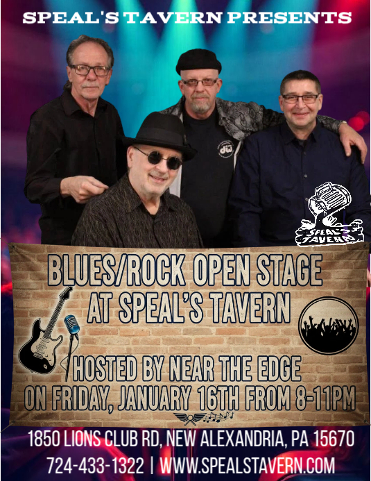 Blues/Rock Open Stage with NEAR THE EDGE