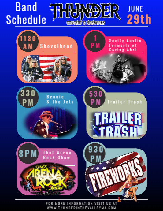 Band schedule PosterMyWall