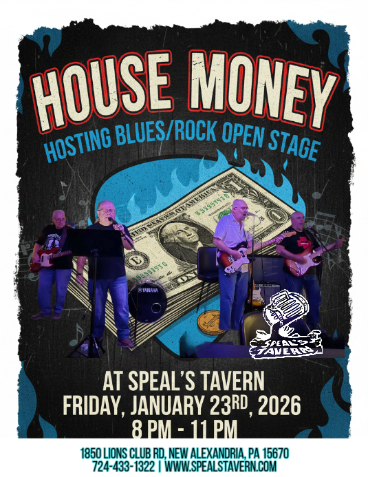 Blues/Rock Open Stage with HOUSE MONEY