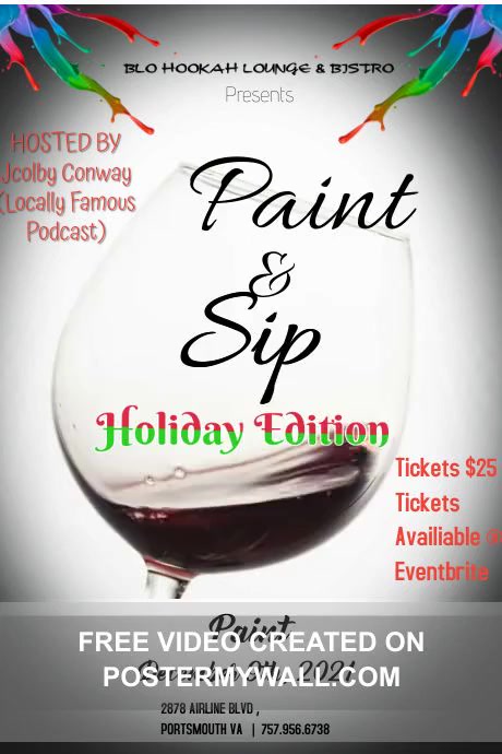 Copy of Paint and Sip | PosterMyWall