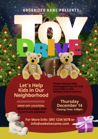 A5 Toy Drive Flyer template