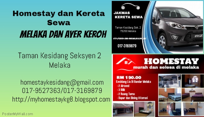 Homestay Dan Kereta Sewa Melaka Dan Ayer Keroh Postermywall